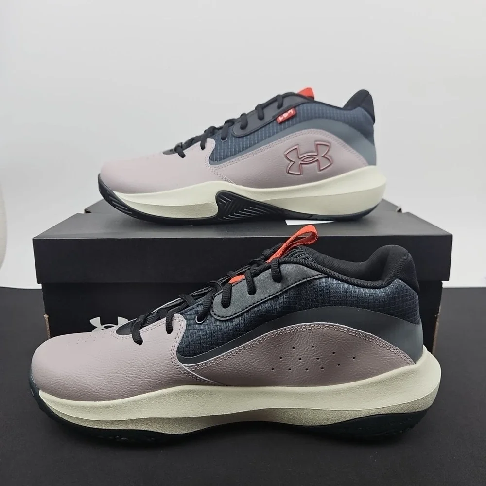 Under Armour Lockdown 7 Tetra Gray Basketball Shoes 3028512-101 Mens Size 13 New
